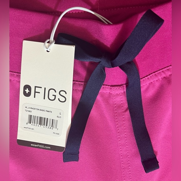 💗💜FIGS Livingston Basic Scrub Pants Limited color-Electric Orchid Large NWT - Picture 3 of 15